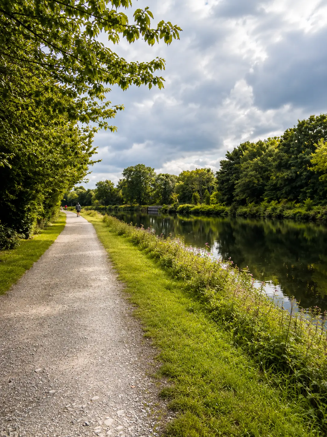 Canal towpath along the Great Glen with autumn trees